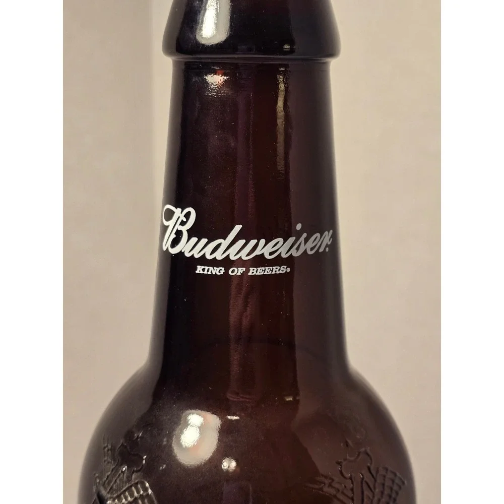Budweiser Happy‎ Holidays Clydesdales Beer Bottle Collectible Empty Amber Glass